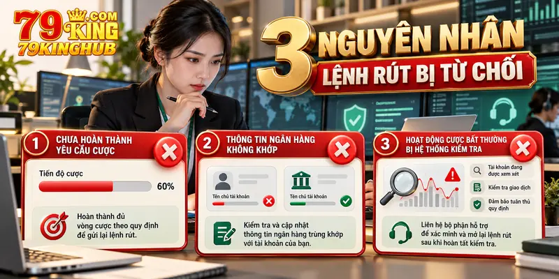 Nguyên nhân lệnh rút bị từ chối