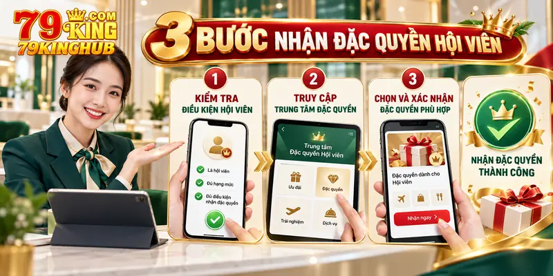 Các bước nhận đặc quyền hội viên trung thành