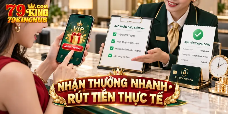 Nhận thưởng VIP và điều kiện rút tiền
